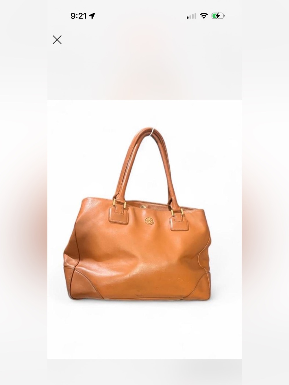 Tory Burch Classic Tan Leather Tote Bag
